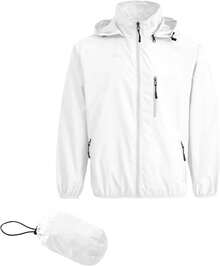 Men's Lightweight Waterproof Packable Windbreaker Running CoatChristmas IA2R - Navy - View 3