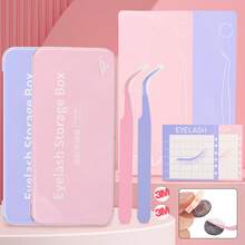 Eyelash Grafting Table,Portable Eyelash Organizer,Eyelash Box, Space Saving Storage Box,Eyelash Extension Studio Tool,Eyelash Strong Magnetic Force Pallet For Tweezers Lash Tools - Multicolor - View 2