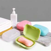 1 件时尚创意便携式旅行防水密封肥皂盒带盖和锁，个性化肥皂盒 - 彩色 - 查看 10