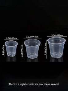 Orchid Seedling Round Pot, Transparent Orchid Container, Round Pot, Butterfly Orchid Transparent Plastic Pot Green Plant Pot Dendrobium Phalaenopsis Rose Cutting Planting Experimental Pot - Transparent - View 2