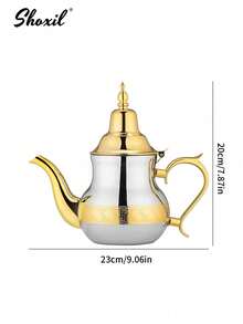 shoxil 1 件大容量 0.8L 摩洛哥茶壶、阿拉伯咖啡壶、土耳其咖啡壶、不锈钢摩洛哥薄荷茶壶，适合家庭/咖啡厅/旅行 - 茶壺 - 查看 7