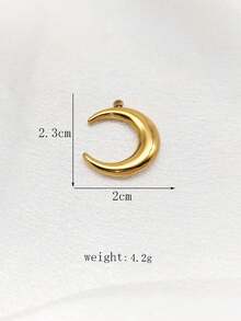 1pc Minimalist Geometric Stainless Steel 18K Gold Plated Pendant Necklace, DIY Jewelry Accessory