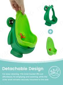 1 件装可爱青蛙如厕训练小便器男孩带趣味瞄准目标，马桶小便训练器，儿童站立垂直小便婴幼儿