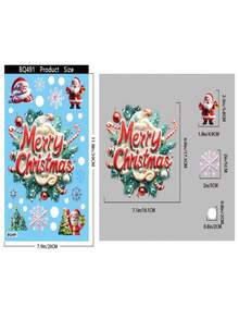 2PCS Christmas Decorations Gingerbread Man Snowman Window Cling / Xmas Tree Decor Glass Window Stickers / Santa Claus Reindeer Party Window Decals For Women / Cute Girls' Festive Gift Bag Stickers / Whimsical Christmas Party Decor Clings / Essential Xmas Tree Decoration Window Stickers With Snowflake Designs Christmas Christmas Gifts Christmas Stocking Fillers Christmas Decorations Christmas Decorations Home Christmas Christmas Decorations
