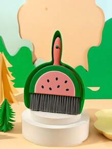 家用迷你桌面扫帚簸箕套装，（1把刷子+1把簸箕），可用于厨房、浴室、家庭、台式电脑窗缝清洁簸箕和扫帚套装多功能塑料手柄清洁刷套件，适用于桌面、键盘和小缝隙，无缝清洁且易于使用