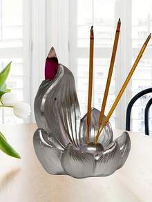 Fshonbutie Räucherstäbchenhalter, multifunktionale Harz Lotus Blumen Heimdekoration Räucherstäbchenhalter für Schlafzimmer, Wohnzimmer, Büro, Altar - Verschiedenfarbig - Übersicht 6