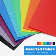 KTRIO 9 Pack Plastic Colored File Folders, Filing Folders For Letter Size, Poly File Folder, Assorted Colors, 1/3-Cut Tabs - Màu sắc rực rỡ - Xem 7