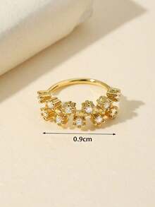 1件 时尚简约的镶钻树枝形鼻环，金色、银色和玫瑰色调，适合女士日常佩戴。 - 金色 - 查看 3