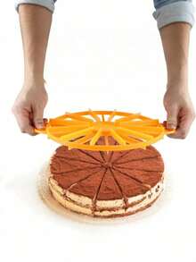 1件装蛋糕切片器，芝士蛋糕切割器，派切割器，带手柄的蛋糕分割器，非常适合糕点烘焙，可实现均匀分份和精确切割，满足甜点和烘焙需求。 - 彩色 - 查看 4