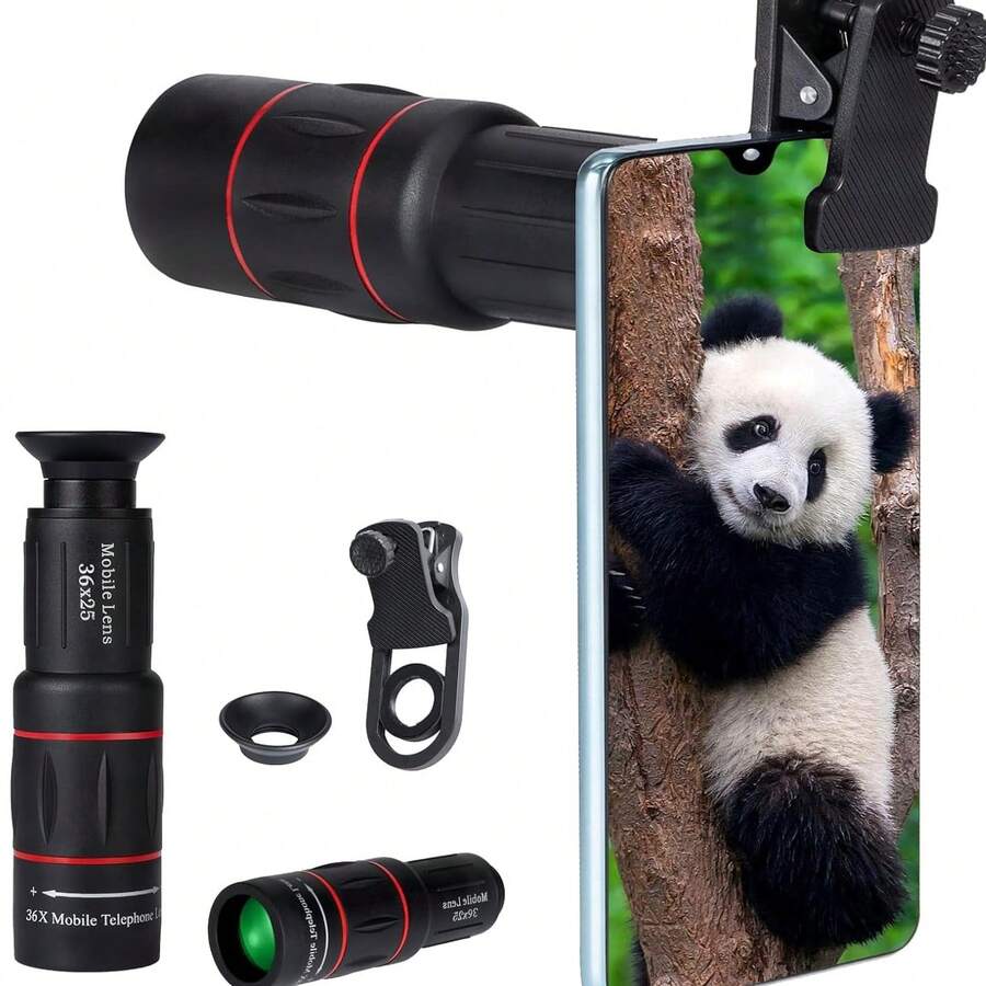 36X Long Focus Telephoto Phone Lens For IPhone And Android, Zoom Cellphone Camera Lens With Phone Clip For Picture Video Taking