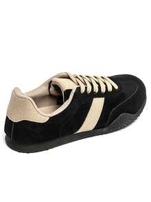 Baskets rétro mixte 9010 – Sneakers en daim avec semelle fine, style vintage et déclinaisons moderne - 黑色 - 查看 5