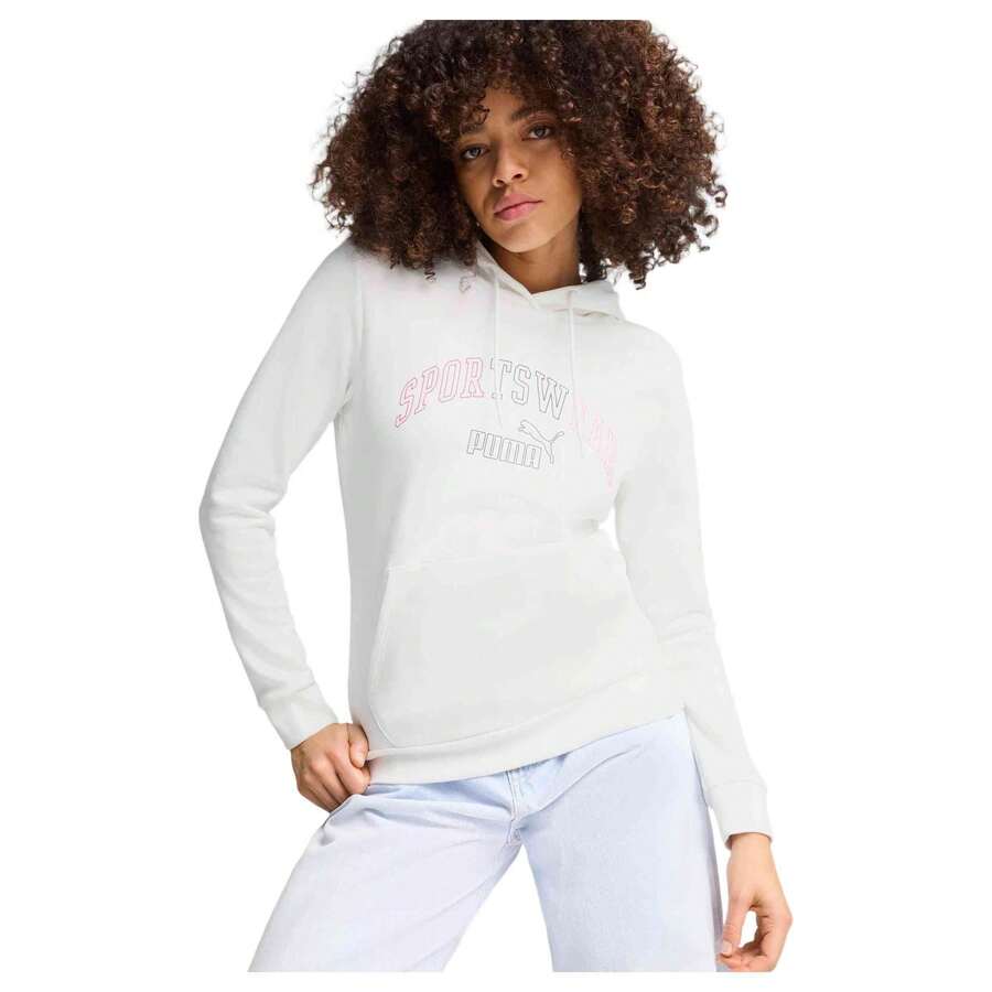 Puma Bluza Z Kapturem ESS+ LOGO LAB dla Kobieta w kolorze Biały ✅ Dostawa w ciągu 3-5 dni - Biały - Zobacz 1