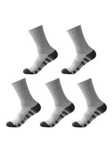 3/5/10 pares de calcetines deportivos de alta altura y talla grande unisex, calcetines de hombre/mujer con bloques de color, calcetines deportivos clásicos de malla negra, blanca y gris para exteriores