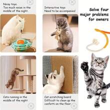 色彩鲜艳的猫绳磨牙玩具，适合室内玩耍和牙齿保健 - S 形设计，带流苏，非常适合正在长牙的小猫和喜欢啃咬的猫咪，所有品种，室内猫咪玩耍 | 亮丽的猫玩具 | 互动猫玩具，室内猫玩具 - 彩色 - 查看 10