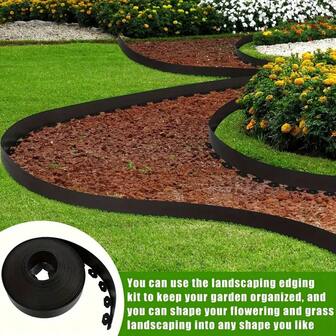 10M/33FT, Grass And Stone Isolation Belt, Landscaping Isolation Belt, Retaining Board, Lawn Garden Fence, Tree Circle Isolation Belt, Root Separation Belt