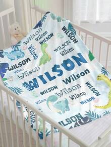 1pc Customized Personalized Blanket, Text Blanket, DIY Blanket, Patterned Blanket, Memorial Blanket. Tapestry, Photo Portrait Blanket Design, Suitable For Girls, Boys, Adults, Valentine's Day, Lightweight, Baby Blanket, Personalized Blanket, Personalized Photo Blanket, Personalized Throw Blanket, Personalized Baby Blanket, Newborn Blanket, Suitable For Mother's Day, Birthday, Children's Day, Father's Day, Halloween, Christmas