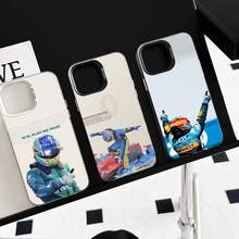 1PC F1 Racing 14 Fernando A-Alonso Phone Case Phone Case IMD Color Silver Shell Covercompatible With  16 15 14 13 12 11 Pro Max Plus,Covercompatible With  17 Case,  17 Pro Case,  17 Pro Max Case - Z8 - View 4
