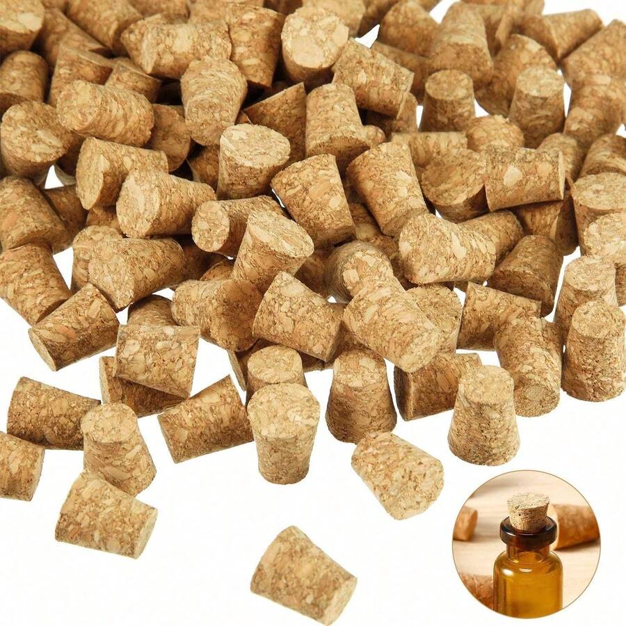 5/10 Pieces Small Cork Stoppers Mini Tapered Cork Plugs Glass Bottles Tops For DIY Craft Projects