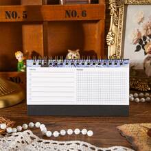 2026 Vintage Desktop Calendar Daily Monthly Portable Schedule Table Planner Date Organizer Desk Weekly Calendars Oil Painting For Home Office Supplies New Year And Presents Birthday Room Decoration