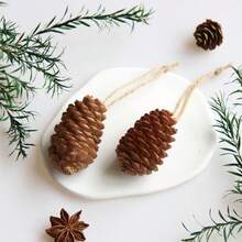 2pcs Christmas Dried Fruit Pendants Dried Flowers Pine Cones Orange Slices Cinnamon Rolls Shooting Props Christmas Pendant Decoration - Multicolor - View 13