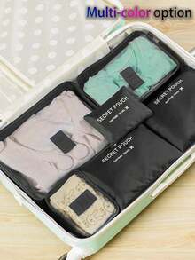 6-1pc Travel Storage Bag Waterproof And Moisture-Proof Clothing Sorting Bag Large Capacity Travel Storage Bag Classified Storage Of 6 Pieces Set It Is A Great Helper For Home And Travel And You Can Leave Anytime You Want So You Don't Have To Worry About Traveling Travel Essentials Holiday Essentials