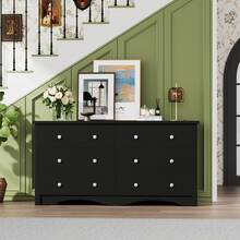 Furniwell Dresser With Power Outlet, 6 Drawers Dresser For Bedroom, Modern Chest Of Drawers, Wooden Dressers, TV Stand For Living Room,Closet, Hallway - Xem 7