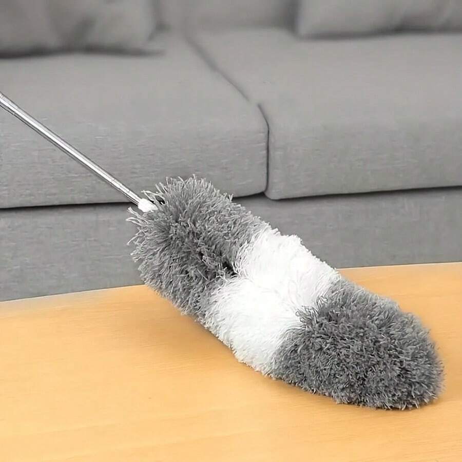 Microfiber Duster, Extendable Feather Duster (Stainless Steel) 33 To 110 Inches, Reusable Bendable Dusters, Washable Dusters For Cleaning Ceiling Fan, High Ceiling, Blinds, Furniture, Cars - Multicolor - View 1