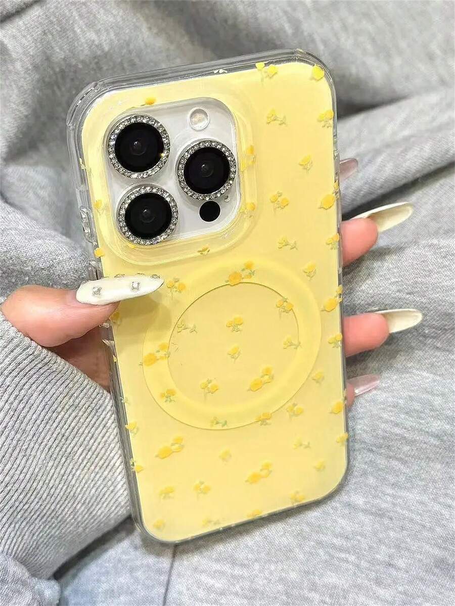 cute-summer-yellow-floral-flower-magnetic-back-phone-case-compatible