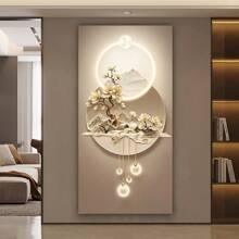 1pc Modern Art Decorative Canvas Wall Art, Frameless Portrait Landscape Floral Painting, Indoor/Outdoor High-End Wall Decor, Suitable For Living Room, Bedroom, Home Office, Kitchen, Dining Room - Spring/Winter Decor, Size 50x100cm/19.68x39.37in - Multicolor - View 4