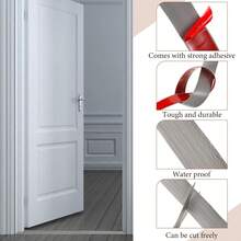 1 Stück 2m/78,74 Zoll Bodenübergangsleiste, selbstklebende Bodenabdeckungsstreifen, flache Laminat-Trennleisten, selbstklebende Bodenübergangsleiste, flache Laminat-Trennleiste zum Verbinden von Lücken, Teppichschwelle, Fliesen, Laminat- und Fliesenbodenteiler, Teppichschwelle, elegantes Holzmaserungsdesign - Verschiedenfarbig - Übersicht 5