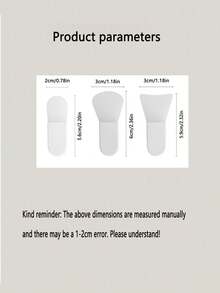 3件套硅胶面膜刷套装，化妆刷，泥膜混合刷，面部美容工具 - 彩色 - 查看 9