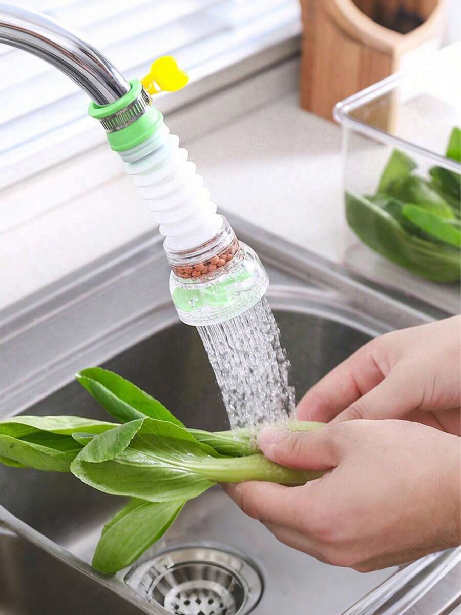 1pc Faucet Water Filter, Removes Chlorine, Fluoride, Heavy Metals And Hard Water, Multi-Layer Filtration Tap Water Purifier, Suitable For Home Kitchen And Bathroom Use