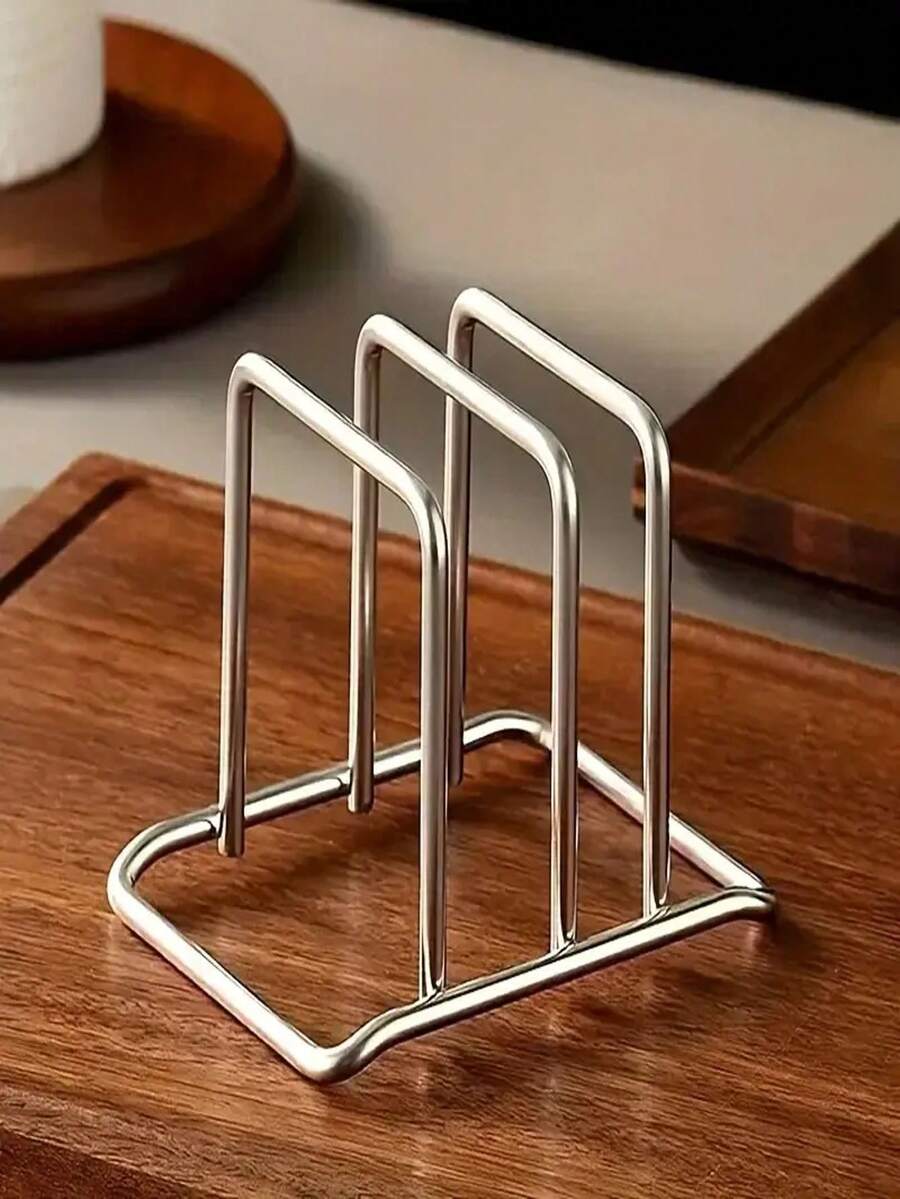 Stainless Steel Kitchen Storage Rack - Space Saving, Can Store Cutting Boards, Pot Lids And Trays, Durable, Rust-Proof, Shiny Finish, Suitable For Modern Kitchens, Ideal For Kitchen Organization.