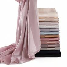 1 件新款时尚、柔软、亲肤、温暖、多功能矩形女士冬季缎面仿丝镂空条纹围巾/披肩/头巾，适合日常穿着 - 多色 - 查看 6