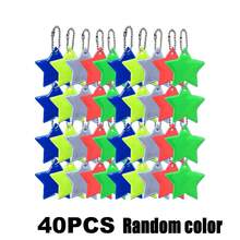 20/40pcs Reflective Star Outdoor Sports Pendant, Suitable For Night Travel, High Visibility Reflective, Backpack, Bag Pendant, Keychain Accessory - Multicolor - View 14
