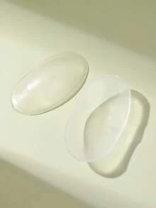 2pcs Transparent Oval Shaped Silicone Shoulder Pads, Adhesive Yoga/Running/Party/Swimming Shoulder Support Enhancer, Soft Reusable Shoulder Lift Pads, Invisible Seamless Shoulder Pads For Dresses, Shirts, Jackets, Suitable For Men And Women