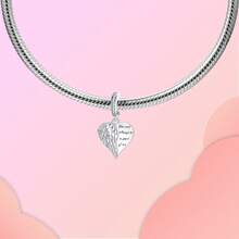 Silver Plated Charms Golden My Angel Love Multicolored Zirconia Mom Silver Football You Will Always Be A Pact Of Me Angel Wings Silver Zirconia Bow Angel Wings Angel Series Charm Fit Original Bracelet Charm Beads Necklace Diy Female Jewelry