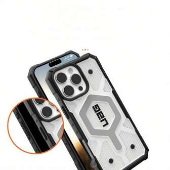 UAG Honeycomb Structure For Heat Dissipation, Lightweight Phone Case Designed For Iphone 17 16 Pro Max, 15 Plus, 14, And 13 Pro. It Features A Clear, Shockproof Armor Protective Cover And Is Compatible With Magsafe Magnetic Wireless