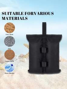 1/2pcs/Set Canopy Weight Bags, Gazebo Sand Bags, Black Counterweight Bags To Firmly Secure Your Canopy, Tent Or Gazebo, Maintain Stability In Various Outdoor Conditions Like Windy Parks, Backyard Parties Or Camping Trips. Can Be Filled With Sand, Gravel Or Other Heavy Materials. Ideal For Pop-Up Canopies, Patio Umbrellas, Outdoor Gatherings And Situations Requiring Secure Canopy Placement., Camping Equipment, Camping Essentials - Multicolor - View 2