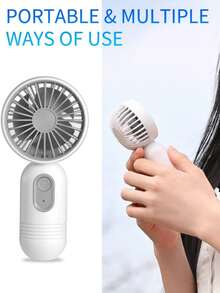 Mini Portable Fan, Cute Handheld Fan Battery Operated Lightweight Small Personal Fan With 3 Speeds And USB Rechargeable Eyelash Fan For Stylish Girl Kids Women Men Office Outdoor Travel Camping - 均碼 - 查看 5