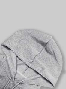 Men Fashionable Street-Style Numeric Print Hoodie And Sweatpants Set, Fall Clothes