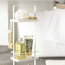 1pc Fashionable 3-Tier Bathroom Storage Rack, Simple Waterproof Organizer Shelf For Bathroom Bathroom - Multicolor - View 3