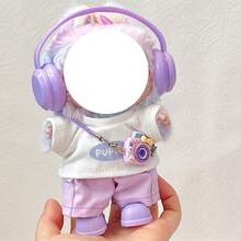 17厘米/6.69英寸娃娃服装，适用于第一/二/三代娃娃，娃娃套装，配件适用于第一、二、三代娃娃 - 娃娃服装替换装，可爱的娃娃配件，可用于玩耍和展示，可更换的娃娃服装套装，返校礼物，夏季系列，情人节，冬季，生日/节日礼物（不含娃娃） - 紫色 - 查看 6