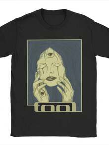 T-Shirts TooL Band The Surprise Vintage Pure Cotton Tees Short Sleeve T Shirts Round Neck Clothing Birthday Present Camisetas - 黑色27 - 查看 1