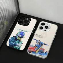 1PC F1 Racing 14 Fernando A-Alonso Phone Case Phone Case IMD Color Silver Shell Covercompatible With  16 15 14 13 12 11 Pro Max Plus,Covercompatible With  17 Case,  17 Pro Case,  17 Pro Max Case - Z8 - View 5