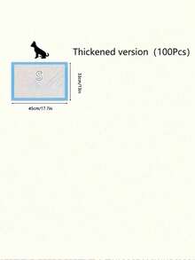 100片装宠物尿垫，狗狗尿垫，训练尿垫，加厚尿垫，防尿，宠物主人保持家居清洁无异味的必备品，送给狗狗的最佳礼物，宠物用品，宠物尿垫