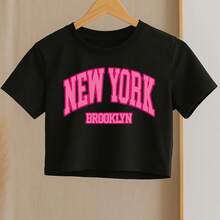 Conjunto Meninas Blusa Infantil 3 T-Shirt Estilosa Mini Diva Roupa De Blogueirinha Fashion Style Modinha - Rosa-Azul-Preto - Visão 5
