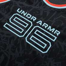 Under Armour Zone Pro 男士网眼印花篮球服，训练服 6000369-001 - 黑色 - 查看 4