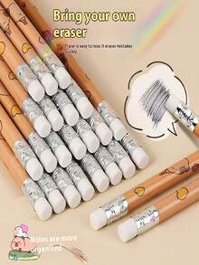 6pcs/12pcs/36pcs Capybara Pencil Set, High-Quality Creative Student Stationery Pencils, Drawing Set, Random Colors And Styles (1 Box Of 12 Pcs), Office/Signature Supplies, Gift For Family, Friends, Coworkers, Suitable For Office, School, Drawing, Students, Markers, Stationery, Boys, Girls, School Supplies - Multicolor - View 3