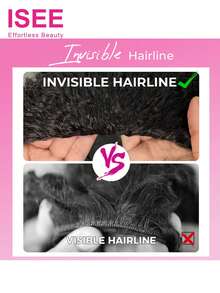 ISEE Half Wig Human Hair Glueless Wigs Upgrade 3 IN 1 Half Wig With Drawstring Seamless Clip Ins Flip Over Kinky Curly Human Hair No Glue No Lace For Women 180% Density 14-28 Inch - SNatural - View 8